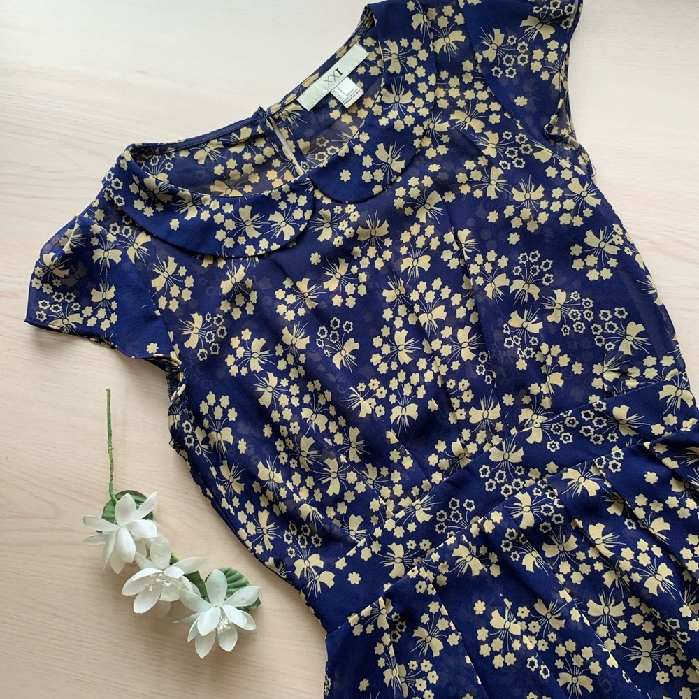 Floral Peter Pan Collar Chiffon Top | Forever 21 S